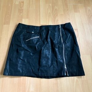 Joe Fresh Black Mini leather Skirt